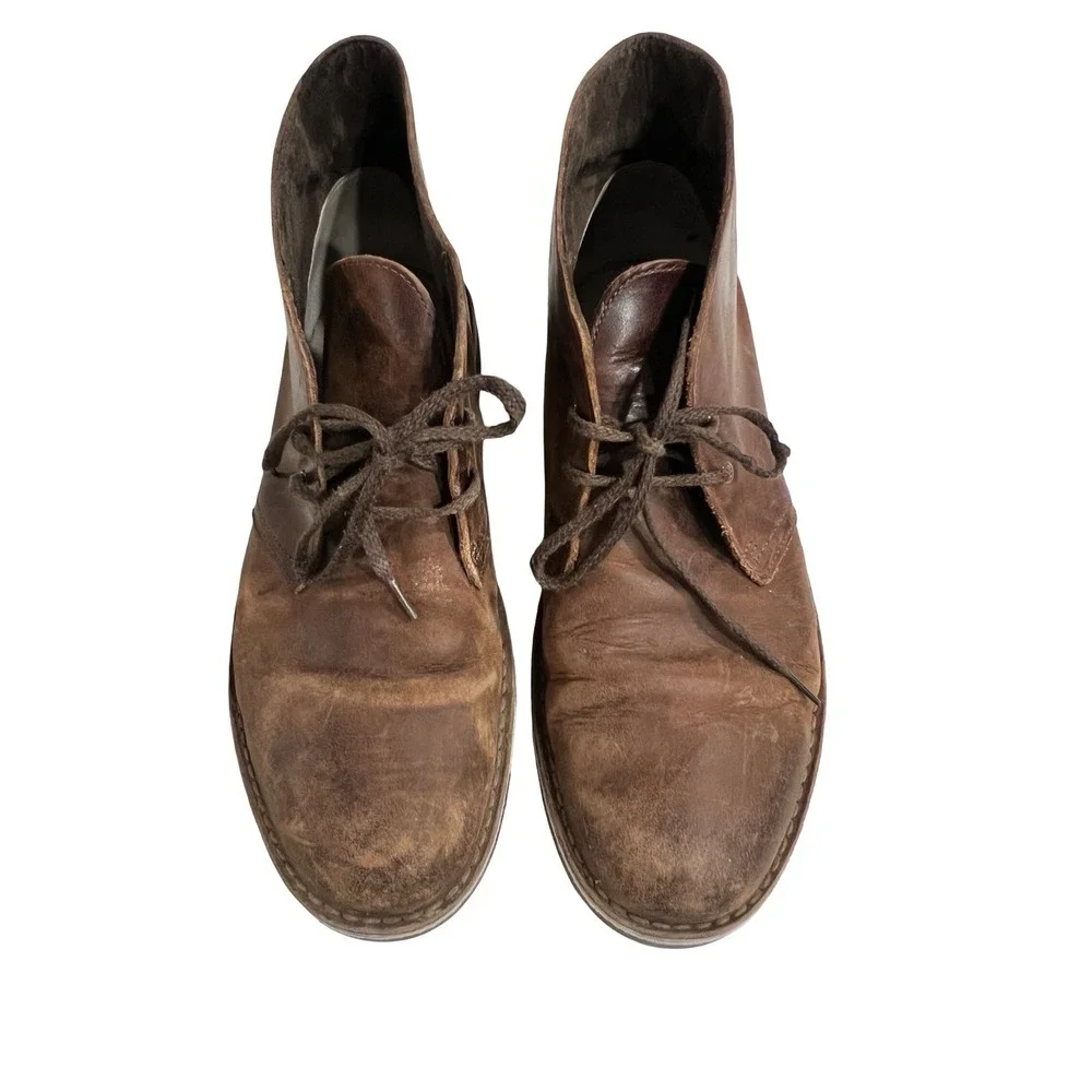 Clarks Boots Mens 10 M Chukka‎ Bootie Brown Leather